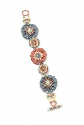 Ribbon Flower Bracelet Ribbon Flower Bracelet